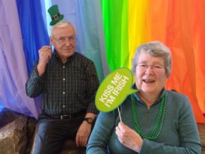 Orchard View's St.Patty's Day 2017- Jim & Ann being silly